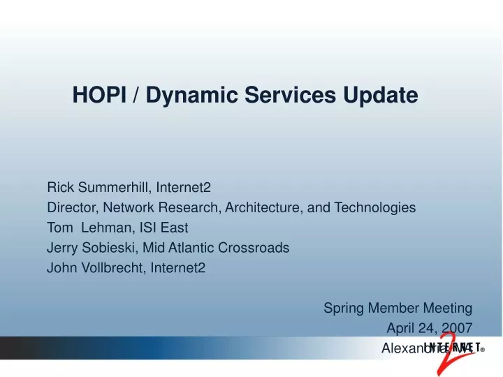 hopi dynamic services update
