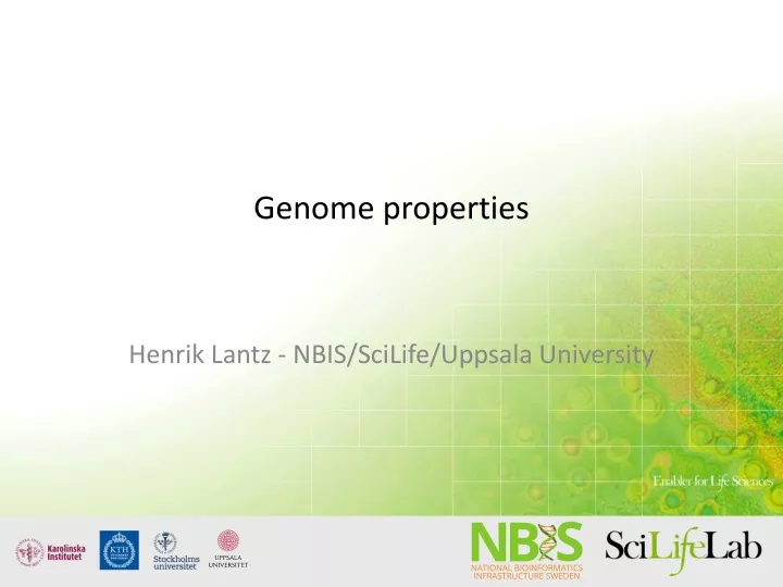 genome properties
