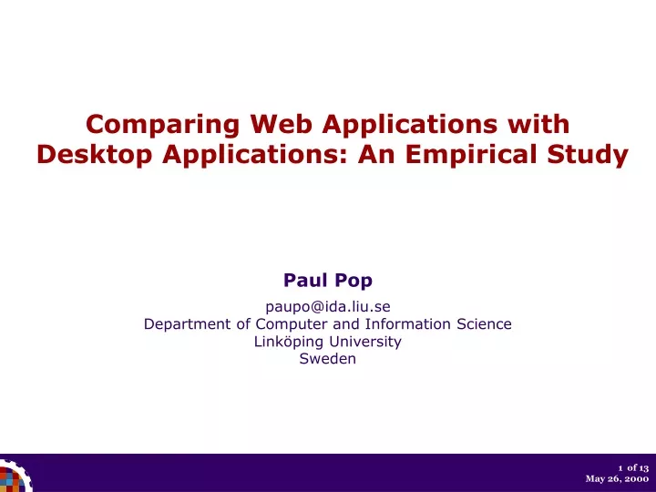 comparing web applications with desktop