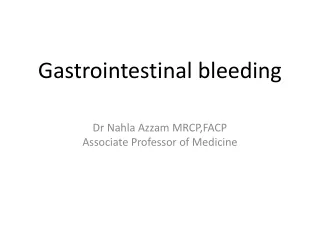 Gastrointestinal bleeding