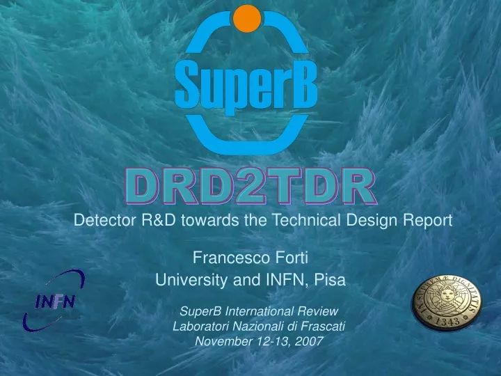 detector r d towards the technical design report