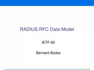 RADIUS RFC Data Model