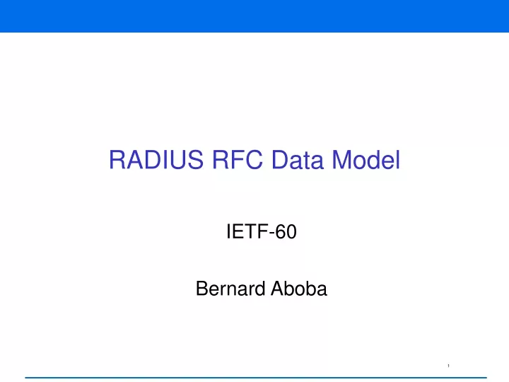 radius rfc data model