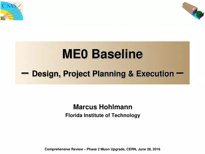 me0 baseline design project planning execution