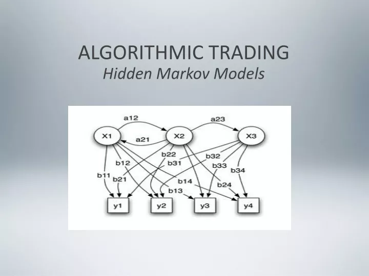 algorithmic trading hidden markov models