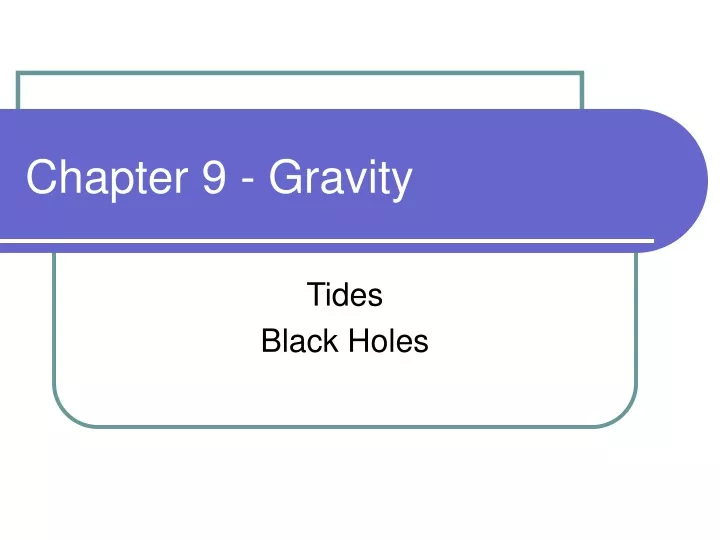 chapter 9 gravity