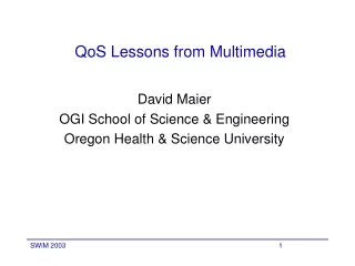 QoS Lessons from Multimedia