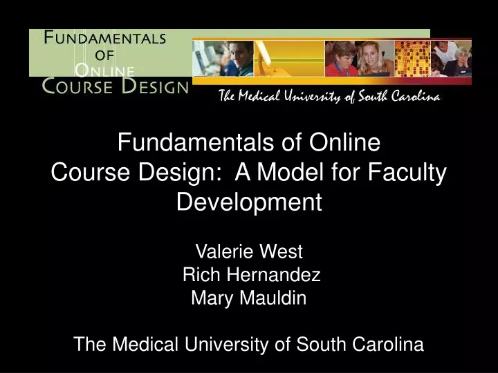 fundamentals of online course design a model