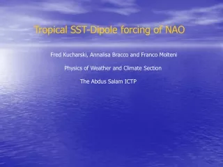 Tropical SST-Dipole forcing of NAO