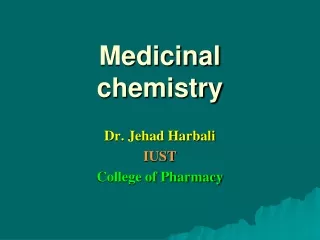 Medicinal  chemistry