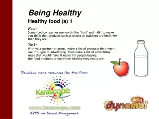 Being Healthy  Healthy food (a) 1