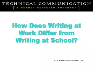 How Does Writing at Work Differ from Writing at School?