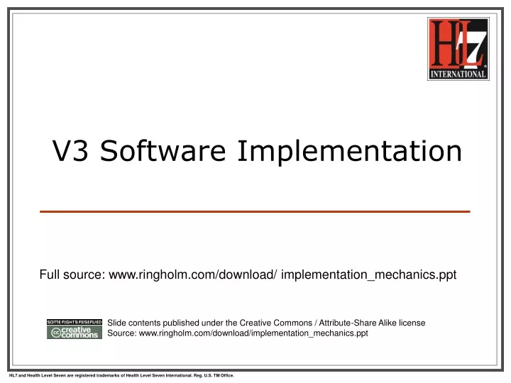 v3 software implementation