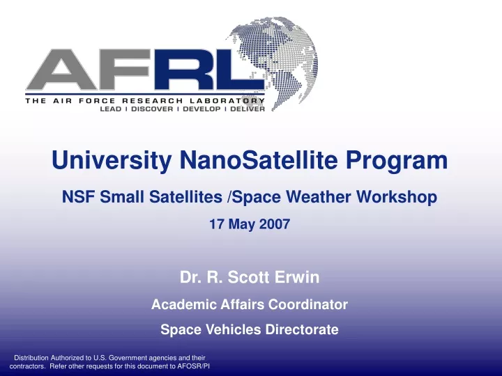 university nanosatellite program nsf small