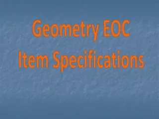 Geometry EOC Item Specifications