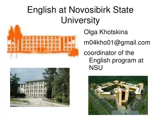 English at Novosibirk State University