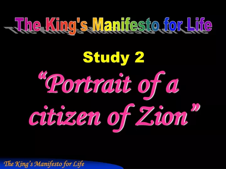 portrait of a citizen of zion