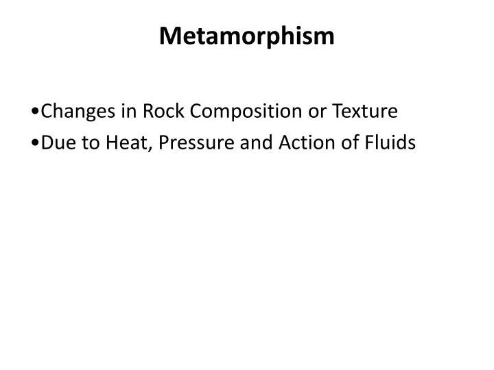 metamorphism