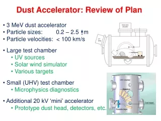 Dust Accelerator: Review of Plan