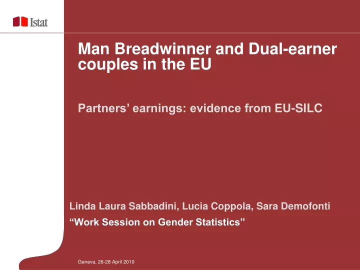 man breadwinner and dual earner couples in the eu
