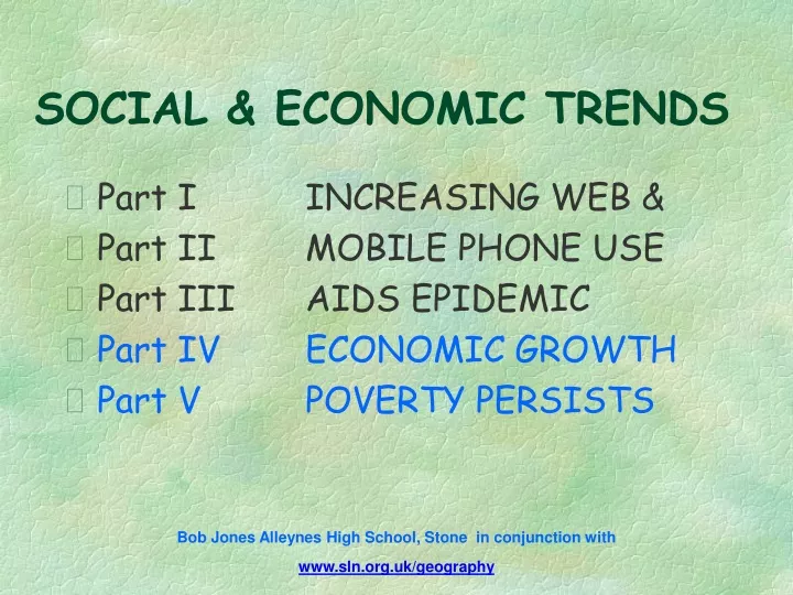 social economic trends
