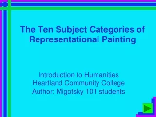 The Ten Subject Categories of Representational Painting