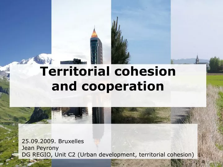 territorial cohesion and cooperation