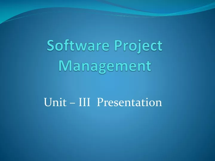 software project management