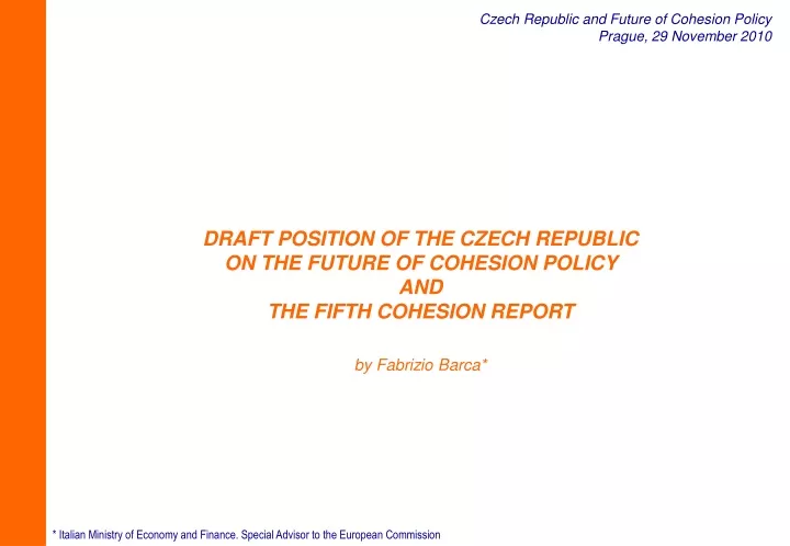 czech republic and future of cohesion policy