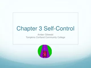 Chapter 3 Self-Control