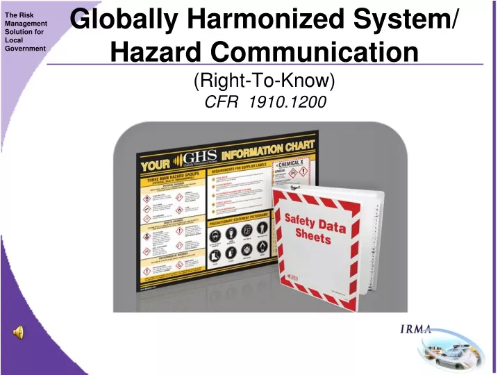 globally harmonized system hazard communication right to know cfr 1910 1200