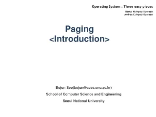 Paging &lt;Introduction&gt;