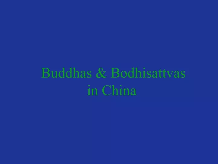buddhas bodhisattvas in china