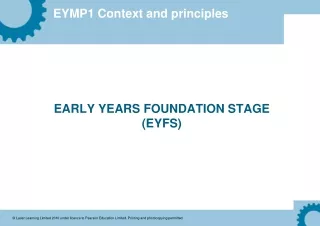 EARLY YEARS FOUNDATION STAGE (EYFS)