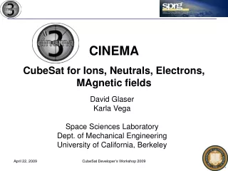 CINEMA CubeSat for Ions, Neutrals, Electrons, MAgnetic fields