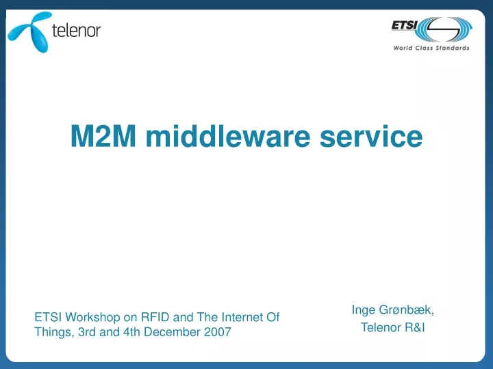 m2m middleware service
