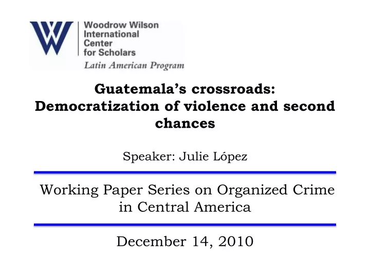 guatemala s crossroads democratization