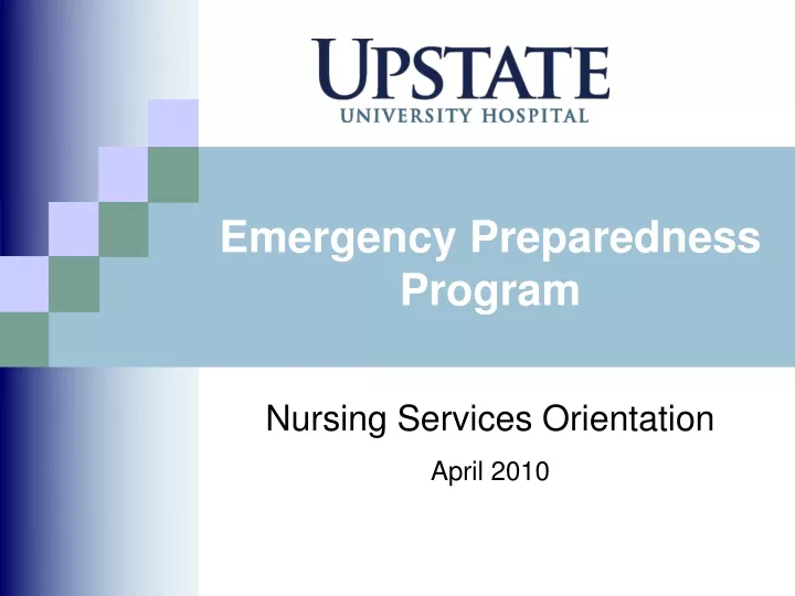 emergency preparedness program