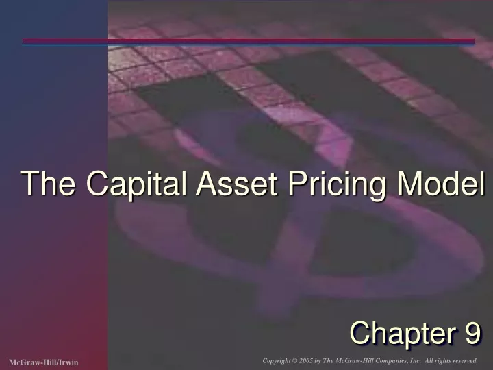 the capital asset pricing model
