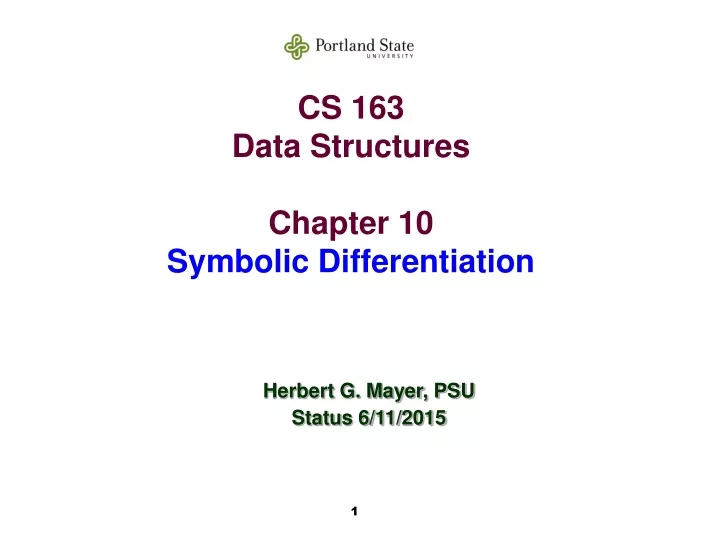cs 163 data structures chapter 10 symbolic