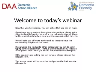 Welcome to today’s webinar