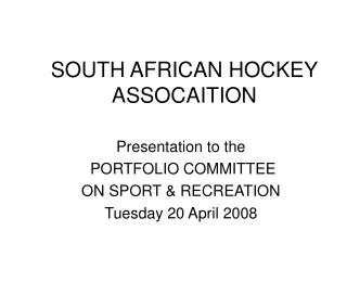 SOUTH AFRICAN HOCKEY ASSOCAITION