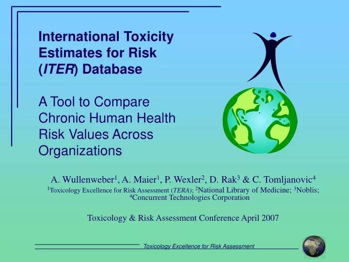 international toxicity estimates for risk iter