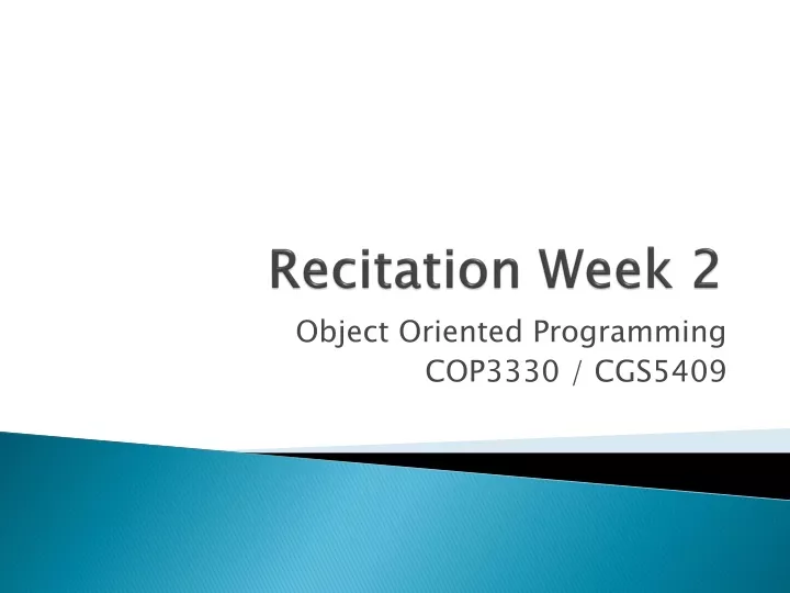 recitation week 2