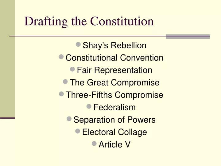 drafting the constitution