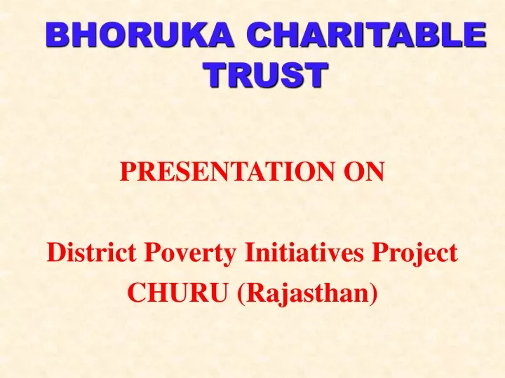 bhoruka charitable trust