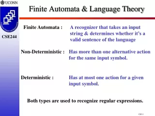 Finite Automata &amp; Language Theory