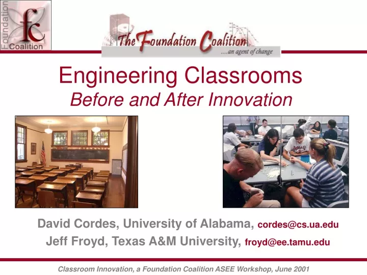 engineering classrooms before and after innovation