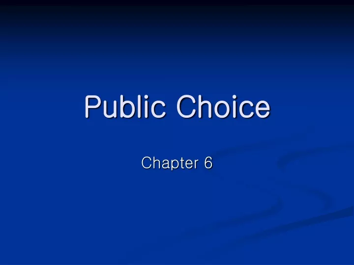 public choice