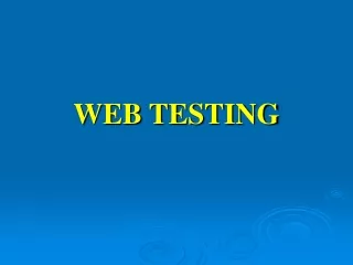 WEB TESTING